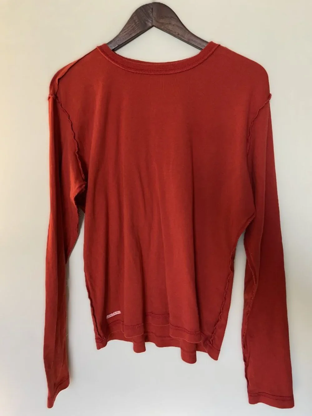 PATAGONIA long sleeve tee organic cotton XL orange regular fit